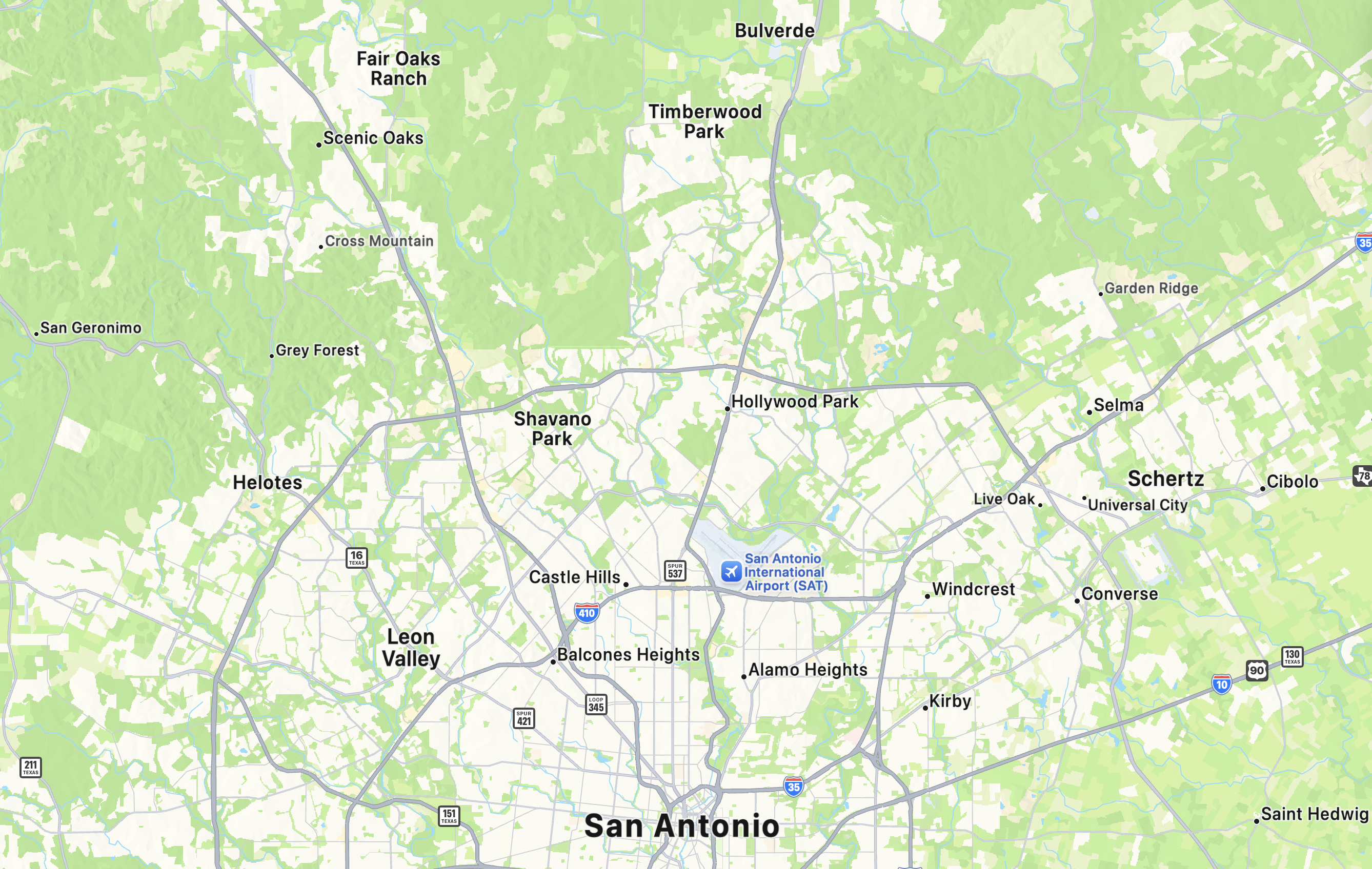 Lawnify service area in Greater San Antonio